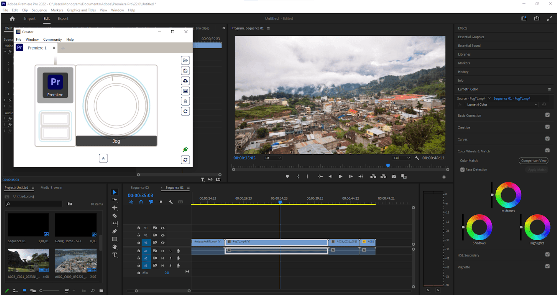 PremierePro timeline jog