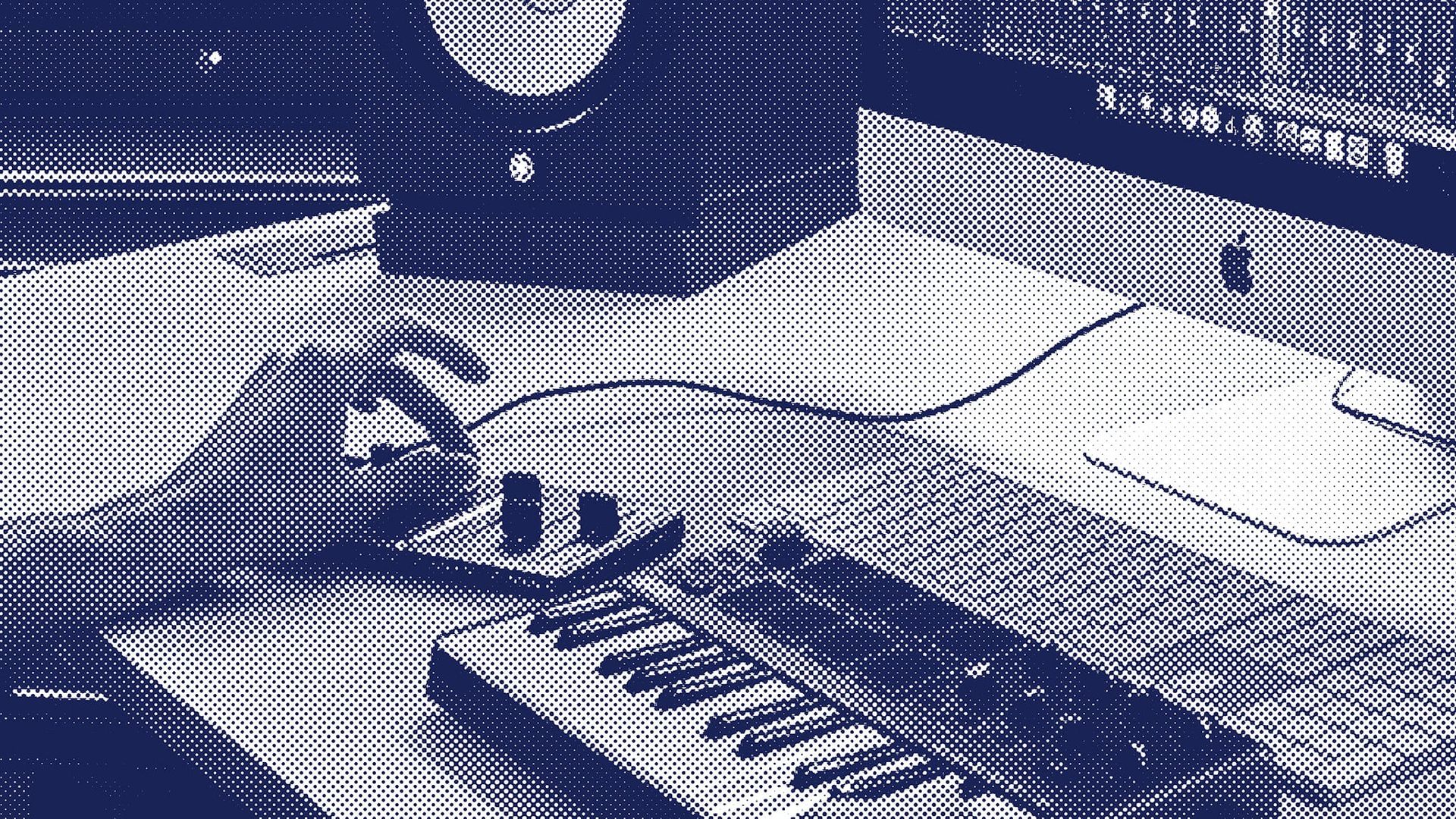 Monogram Creator connected to a computer in use with Logic Pro X